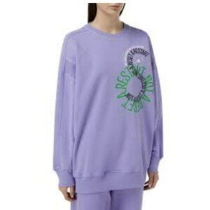 Adidas Stella McCartney Lavender Unisex Graphic Sweatshirt Medium NWT